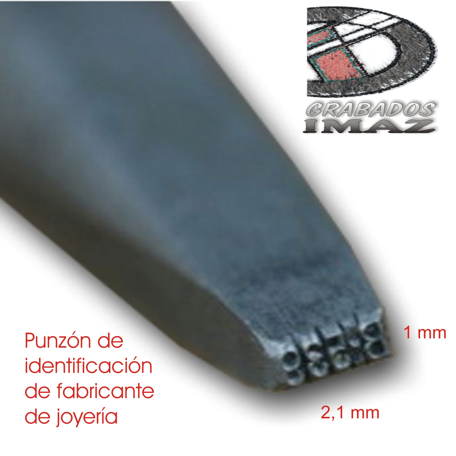 Punzón para fabricantes de 1x2,1 milímetros.